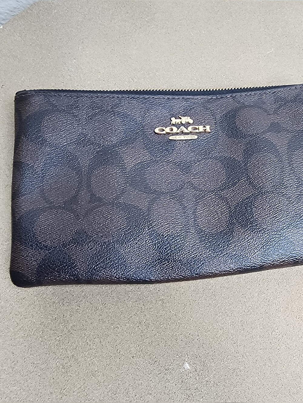 COACH Signature Small Zip Pouch Wristlet